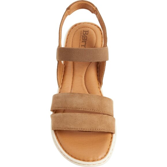 NEW Born Olly - Suede Open-Toe Sandals - For Women in taupe 7254s2 - Picture 2 of 5